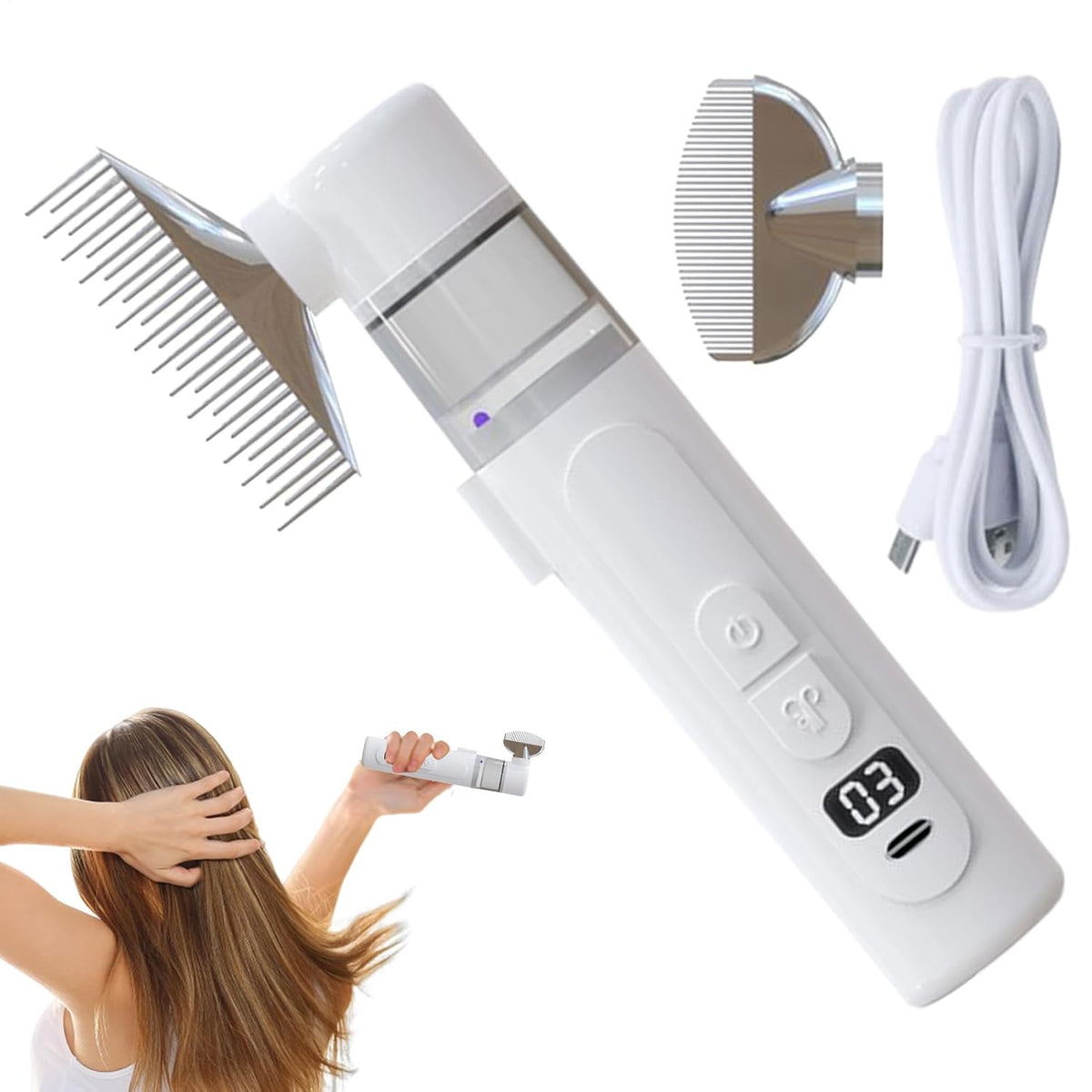 NexLice Electric Lice Comb with Vacuum Suction — Chemical-Free, Mess-Free Lice Removal